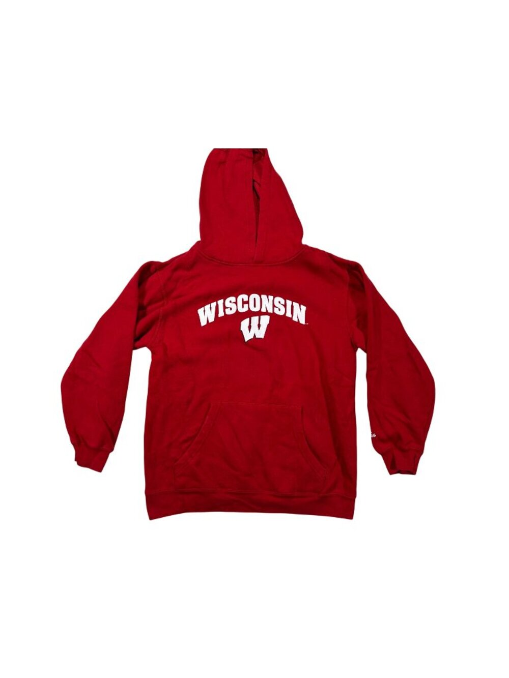 Adidas Wisconsin Hoodie Mens XL Red Logo Pullover 70% Cotton Casual Long Sleeve
